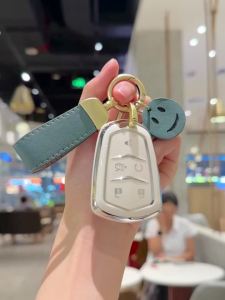 TPU Car Key Fob Shell Case for Cadillac Xt5 XTS CTS SRX ATSL XT4 CT6 ATS Escalade ESV DTS ELR STS 2014 2015-2018 Key Shell