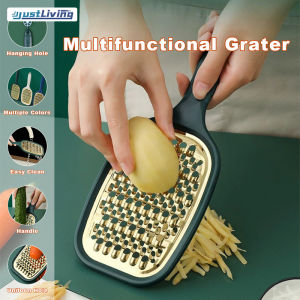 JustLiving Vegetable Slicer 304 Stainless Steel Shredder Cutter Grater Multifunctional Food Grater Vegetable Cheese Shredder Kitchen Tool Onion Cabbage Grater