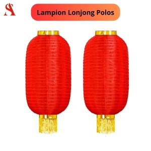 Lampion Lonjong Polos/Lampion Jepang/Lampion Lonjong Gambar Merah