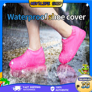 Rubber Waterproof Rain Shoe Cover Non-Slip Rain Boots Reusable Waterproof Tool for Rainy Days