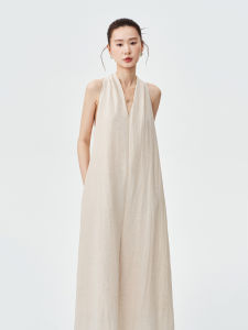 Váy Dài Cổ Chữ V Rộng Rãi Mùa Hè Cho Nữ Váy Midi Không Tay Váy Dự Tiệc Mùa Hè Cho Nữ Váy Dài Không Tay Phong Cách Thường Ngày