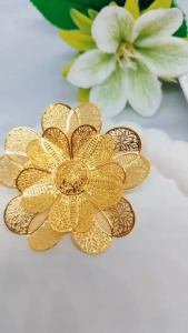 COD Bross Dubai Bunga Model Yang Modis Dan Elegan Bros Berlapis Emas 24k Gold Terbaru Aksesoris