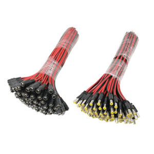 10/20/50PCS 12V Dc ชายหญิงแจ็คสายไฟสายอะแดปเตอร์ปลั๊กแหล่งจ่ายไฟ5.5X2.1มม.