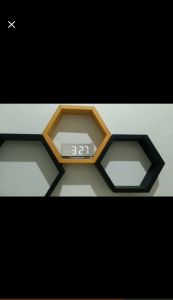 Sonifer Jam Meja Digital Mirror Alarm Clock Melengkung