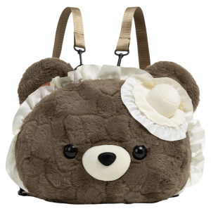 Adorable Bear Head Plush Backpack Soft Cute Doll Womens Bag 2025 New Style Birthday Gift Cartoon Animal Shape Backpack