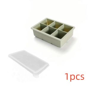Large Ice Cube Tray with LidStackable Big Silicone Square Ice Cube Mold for Whiskey Cocktails Bourbon Soups TreatsBPA Free