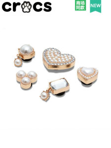 Zhibixing Wang JunKai Hole Shoe Flower Pearl Accessory Set of 5 Quality Texture Shoe Buckles Fashionable Accessory Pieces