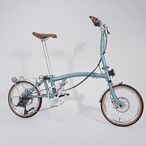 CRANSTON | Adult Ultra-light Portable Retro 9 Speed Disc Brake Bicycle 16 inch