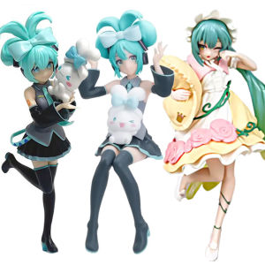 Bandai | Anime Hatsune Miku X Cinnamoroll Figure Fairy Mirror Sleeping Beauty Figures Car Ornaments PVC Model Toy Birthday Gifts In Stock