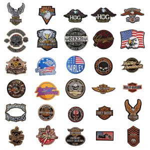 Custom Brand Logo Big Size Harley- Davidson Embroidery Iron on Sew on Patches Vest Coat Jacket Back Badge Decoration