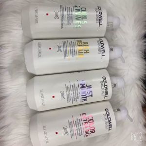 Dầu xả suôn mượt thẳng tóc khô gãy mềm mượt Goldwell Just Smooth 1000ML