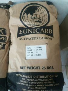 สารกรองน้ำคาร์บอน EUNICARB 50ลิตร สำหรับกรองสูงระดับ ID900 ขึ้นไป พร้อมกำจัด กลิ่น สี คลอรีน และสารเคมีต่างๆ ทำจาก กะลามะพร้าว