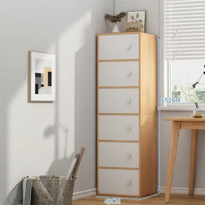 FANKALONG | Single Door Multi-layer Storage Cabinet Wooden