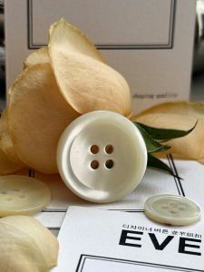 Minimalist White Shell Button Suit Coat Shirt Four-Eyed Button Tarot Shell Korean Brand Eve Kate Home Textile Sewing DIY