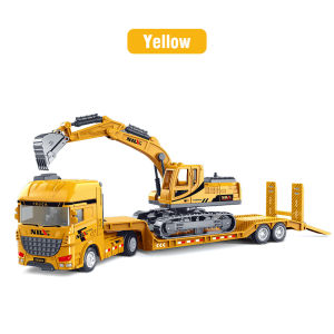 Semi-carrier Container Truck Model Engineering Vehicle Set Excavator Transport Truck Model Inertial Car Children Xmas Gift