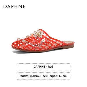 Daphne | Transparent Jelly Half Slippers Hollow Roman Sandals