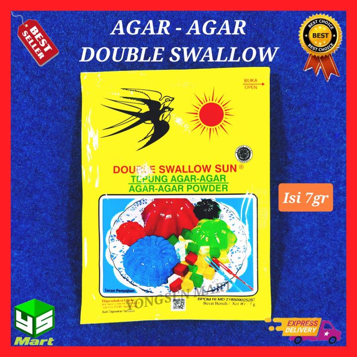 Agar agar double swallow sun matahari 7 gr powder cap dua walet ...