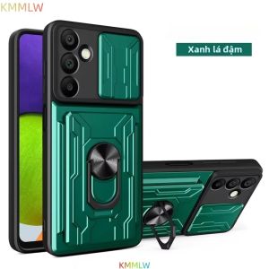 Ốp Lưng Chống Sốc Chắc Chắn Cho Samsung Galaxy S24/S23/S25/S22 Ultra/Plus/S23FE/S24FE Có Khe Đựng Thẻ Chức Năng Đứng Chống Xước Chất Liệu Nhựa