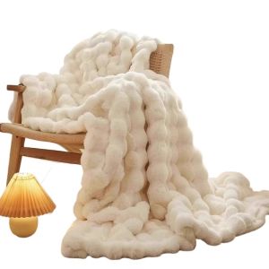 ผ้าห่มขนกระต่ายหนาสำหรับนอนหลับในช่วงฤดูหนาว ผ้าห่มสำหรับนอน ผ้าห่มสำหรับโซฟาสำหรับใช้ในออฟฟิศ ผ้าห่มขนกระต่ายสีสันสดใส ผ้าห่มขนสัตว์ ผ้าห่มขนสัตว์