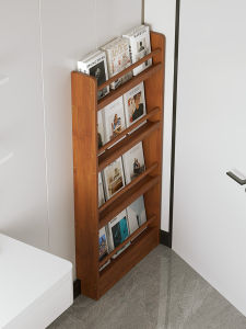 XUNHUAI | Ultra-thin Space-saving Wood Bookshelf