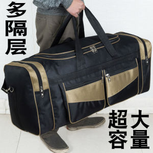 Large Capacity Travel Bag Handheld Luggage 90L Mens Backpack for Work Moving Blanket Storage Clothes Vintage Style Oxford Cloth