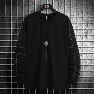 ROMON | Romon Large Size Mens Sweatshirt Casual Long Sleeve Printed T-shirt Spring Autumn Fashionable Comfortable Underwear Top