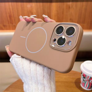 For Magsafe Liquid Silicone Magnetic Wireless Charging Case For iPhone 16 15 14 Plus 12 11 13 Pro Max Crystal Lens Protect Cover