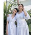 S~XXXXL Dress Pauly Long Dress Maxi Casual Party Style Dress Kancing Depan Size Jumbo. 