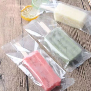 (clearance)100 Pieces 8x19 CM Popsicle Bags Disposable Ice Cream Bags heat-seal Clear Ice Pop Plastic Bags Ice Popsicle Mold Bag