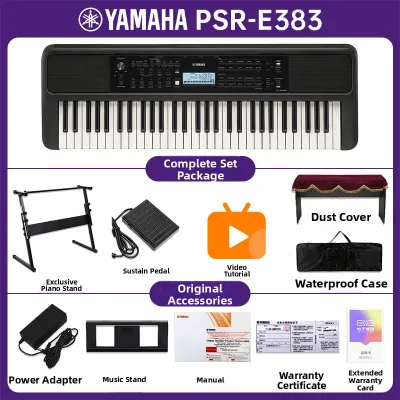 Yamaha | Beginner Friendly Portable 61-Key Electronic Keyboard