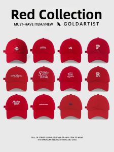 GOLD ARTIST | Wide Brim Red Baseball Cap