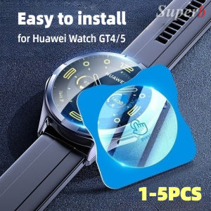 1-5Pcs Tempered Glass For Huawei Watch GT 5 Pro 4 46MM 41MM One-Click Easy Install Tool Screen Protector For Huawei Watch GT4/5