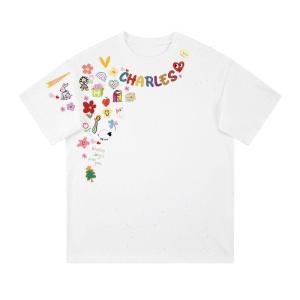 PAZHAOLANG | Casual Cartoon Print Cotton T-shirt for Men and Women