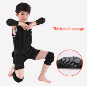 SPOSAFE 1 pair kids elbow pads knee pads with thick sponge for FootballVolleyballBasketballVolleyballskatingknee support breathable comfortable for girls boys knee compression