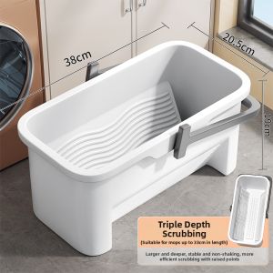 Joybos | Bucket Included Sponge Mop Wet and Dry Use with Cellulose Head