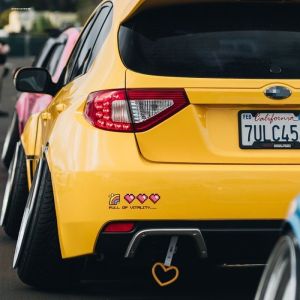 Car Pixel Style Mosaic Heart Stickers Scratch Cover Motorcycle Electric Vehicle Helmet Decoration Decals Auto Accessories