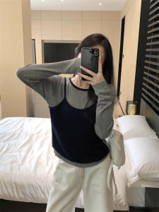 Áo Len Dệt Kim Tay Dài Thiết Kế Kumikumi Thanh Lịch Dành Cho Nữ Mùa Thu Đông Ôm Vừa Vặn Đa Năng Phong Cách Hàn Quốc Cổ Tròn