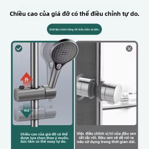 MONLEYTA | Khung Treo Vòi Hoa Sen Điều Chỉnh Không Cần Khoan