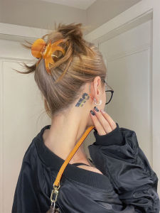 กิ๊บติดผมทรงกระดูกฉลามขนาดใหญ่สไตล์เกาหลี สัมผัสหรูหรา กิ๊บติดผมทรงหม้อหุงข้าว กิ๊บติดผมอะซิเตท สัมผัสหรูหรา