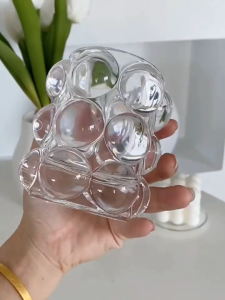 ถ้วยกาแฟแก้วชานมทรงกลมแจกันแปรงแต่งหน้าคริสตัล/ที่ใส่ปากกา/ที่ใส่แปรงแต่งหน้า