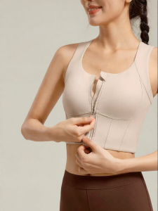VFU | High-Strength Zipper Sports Bra for Running and Fitness Training