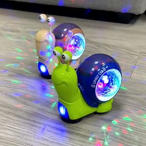 Mainan Edukasi Anak Siput Goyang Berjalan Listrik Musik LED Lampu