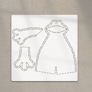 YOMDID 1pc Big Mouth Frog Quilting Template DIY Frog-Shaped PET Pattern Template Precise Cutting Efficient DIY Sewing Tool