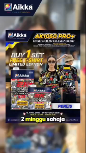 [Free Shirt] Aikka AK 1050 PRO+ 2K HIGH SOLIDS CLEAR + HARDENER 2:1 New Improved Formula (2 in 1 Set) 1 Litre + 500ml
