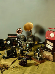 Table-Top Decoration Retro Mini Mini Resin Ornament Artsy Nostalgic Old-Fashioned Telephone Radio Decoration Model Creative