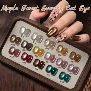 12ML 1-16pcs Winter And Autumn Whitening Fenglin Evening Cat Eye Magnet Gel Nail Polish Black Nails Gold Nails Nail Supplies