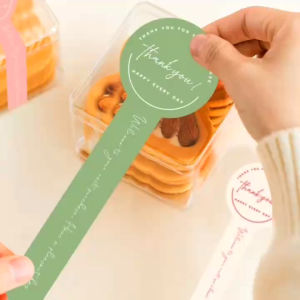 500pcs Baking Stickers、Pudding/Cake/Dessert Seal Labels、Long/Round Adhesive Decorative Stickers