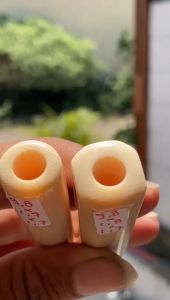 Pipa GG Asli Lokal Panjang 9cm Model Bulat dan Segilapan Bahan Merah Bening Mulus