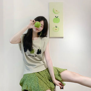 XUECAIQI | Attractive Summer Casual Loose Wear Tee and Skirt Set