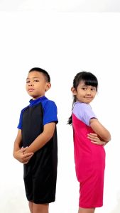 Baju Renang anak Pendek Polos Wannafit Laki Dan Perempuan Swimsuit Cowok Cewek
